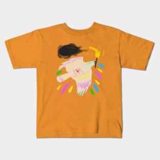 Rainbow Crow (light) Kids T-Shirt